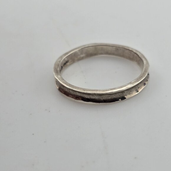 SILPADA RING STERLING 925 HAMMERED STACKABLE CONCAVE SIZE 7 - Picture 11 of 13